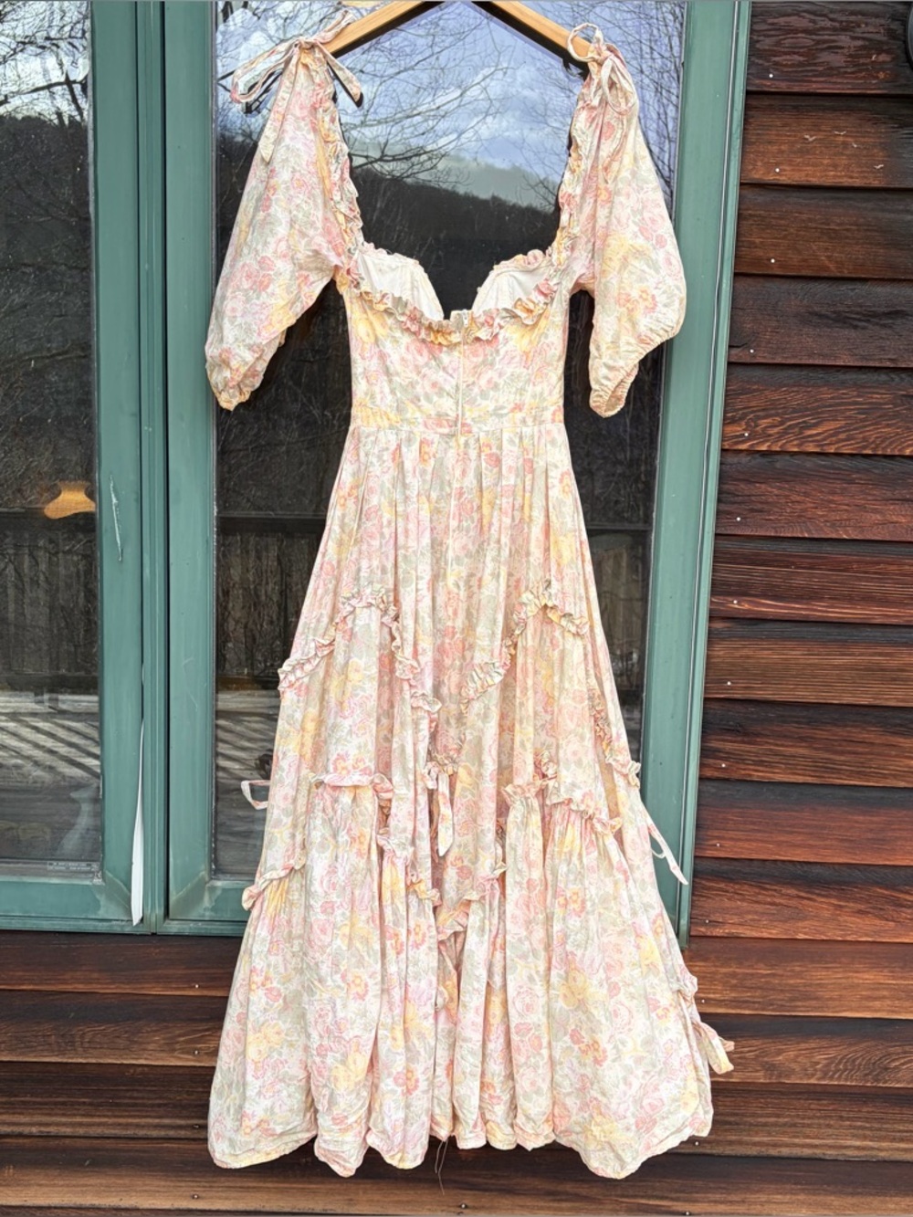 *RARE* Laura Ashley Vintage 80s Floral Meadow Decadence Bo Peep Ball Gown Sz 10 - Picture 2 of 16